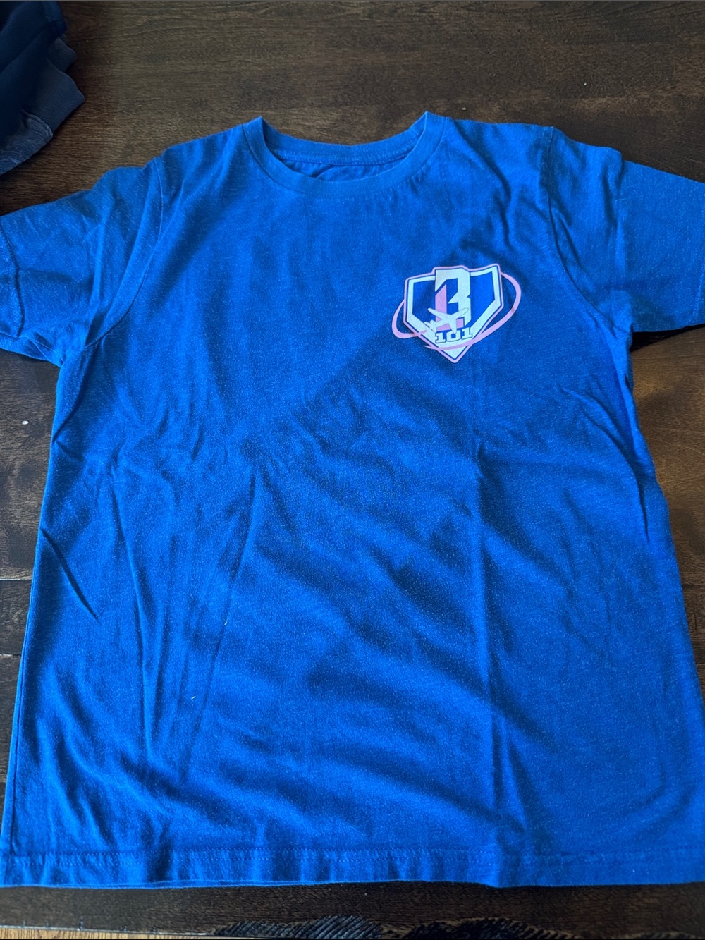 Boys' Royal Blue Short Sleeve Tee with Shield Emblem